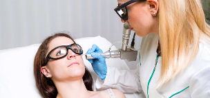 The procedure of skin rejuvenation with laser